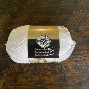 Loops & Threads Impeccable Big white yarn 858 yards, 14 oz, 100% acrylic #4 med
